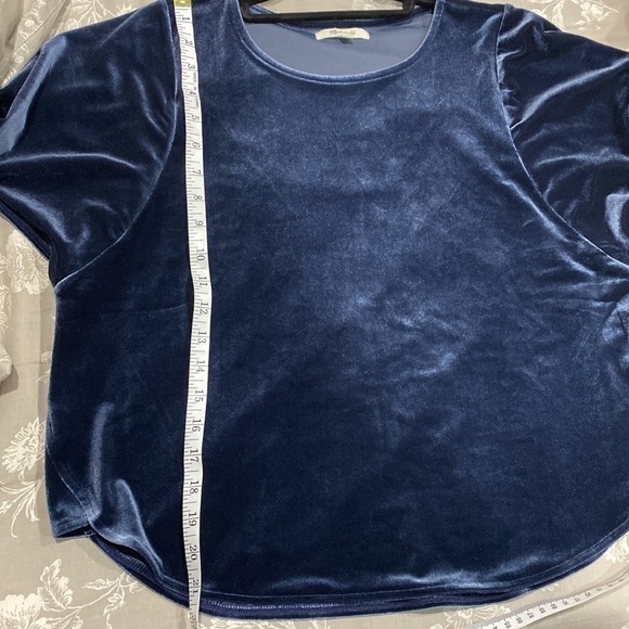 MADEWELL Blue Velvet Top EUC - Picture 11 of 11